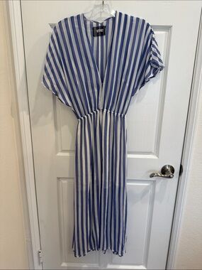 reformation striped halter dress | Dresses | Nwot Reformation Tace Gingham Check Linen Midi 8 Slate White LowStock:43519555600435